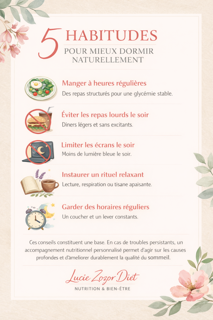 5 habitudes simples pour améliorer le sommeil naturellement grâce à l’hygiène de vie